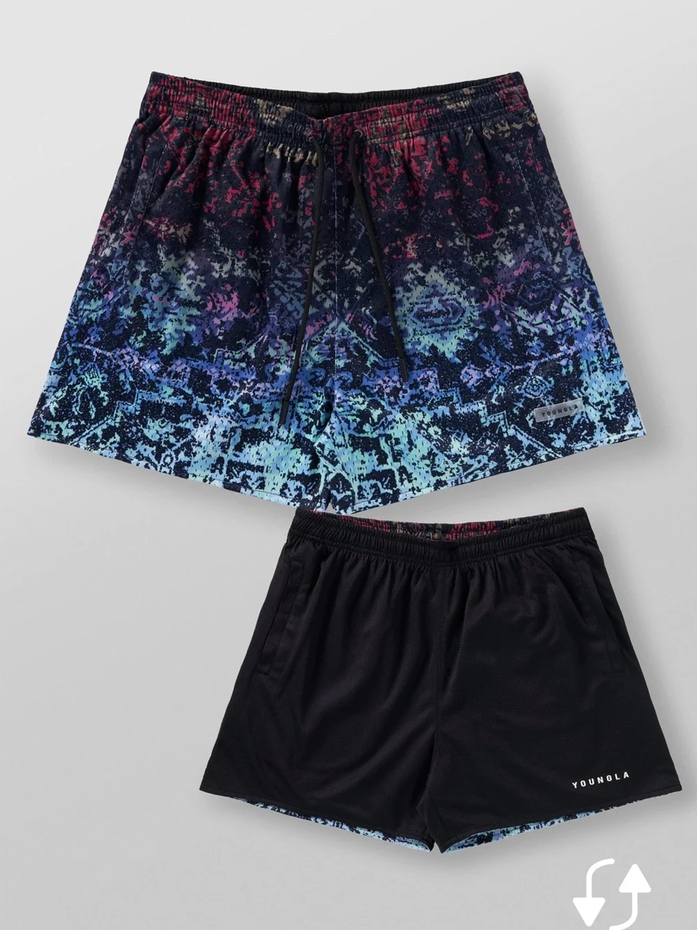 YoungLA Mosaic Swim Shorts (double-sided